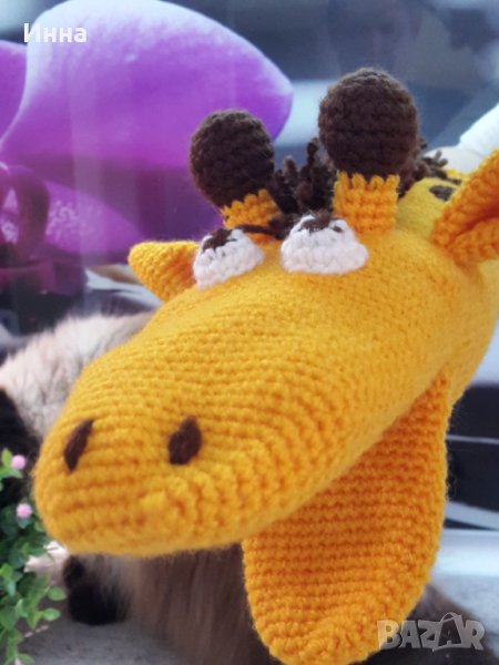 Плетена играчка Жираф. жираф на ръка, снимка 1