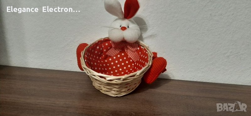 Малка кошница със Зайченце 16см /14см, снимка 1