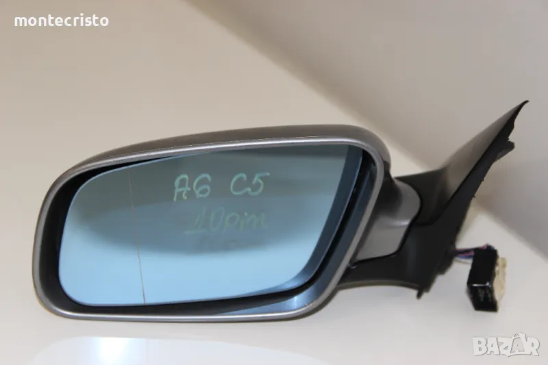 Ляво огледало Audi A6 C5 (1997-2005г.) прибиране прибиращо / 4A0857507GRU / 10 пина, снимка 1