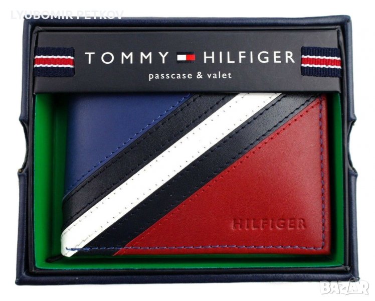 Нов Tommy Hilfiger Мъжки Кожен Портфейл Портмоне Подаръчна Кутия, снимка 1