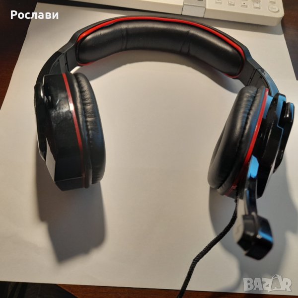 107. Геймърски слушалки Esperanza EGH310R RAVEN - черни, снимка 1