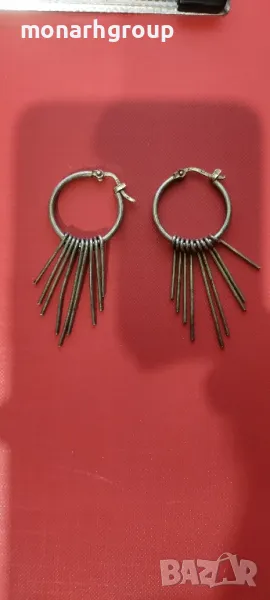 Сребърни обеци, снимка 1