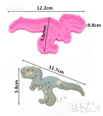 Динозавър Рекс голям силиконов молд форма декор торта сладки фондан и др. украса, снимка 1