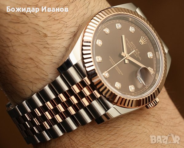 Rolex Datejust 41 Gold/Steel (ORIGINAL) Chocolate Diamond Dial Jubilee - Ref: 126331, снимка 16 - Мъжки - 37453210