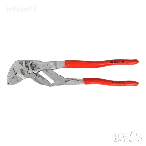 Клещи KNIPEX/WÜRTH гаечен ключ 250 мм, 1 3/4 ", 52 мм, с бутон, 86 03 250 SB, снимка 14 - Ключове - 53923176