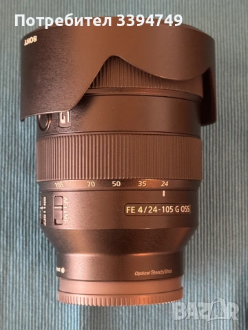 Обектив Sony FE 24-105mm f/4 G OSS като нов + подарък филтър, снимка 5 - Обективи и филтри - 54159692