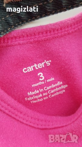 Дънков сукман и боди Carter's размер 3 месеца, снимка 7 - Бебешки рокли - 33839669
