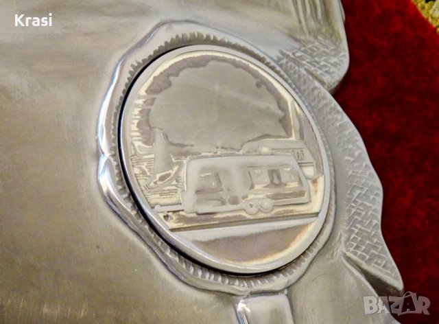 Немски плакет,пано от чист калай 620 гр., снимка 5 - Пана - 38394597