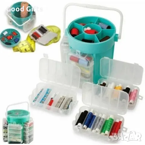 Голям Луксозен комплект Органайзер за шиене от 210 части