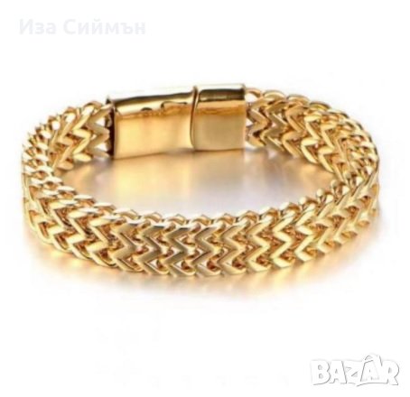 Масивна позлатена гривна