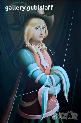 Картина "Автопортрет", худ. Bozena Duda, 1976 г., снимка 2 - Картини - 56123892