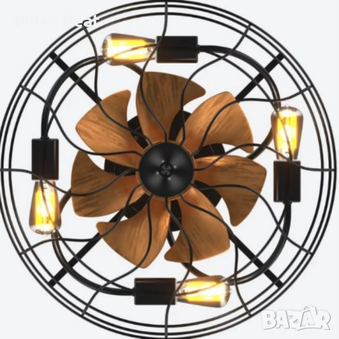 Вентилатор за таван с LED осветление, 50 см – ергоспестяващ DC мотор, 6 скорости, снимка 2 - Други - 52405239