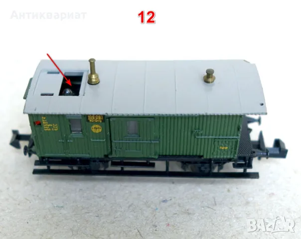 Товарни и пътнически вагони N (1:160) - от 9 до 12, снимка 13 - Колекции - 49365656