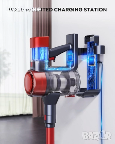 1 бр. Безжична прахосмукачка Cordless Vacum Cleaner Buture VC50 Red, снимка 3 - Прахосмукачки - 52340184