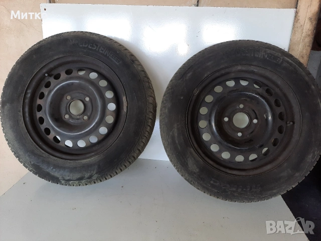 Летни гуми с желязни джанти 14 ки от Опел Астра F с четири дупки