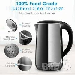 Електрическа кана AICOK с мощност 2150 W и обем 1,7 л с безопасно покритие COOL, снимка 6 - Кани - 50820416