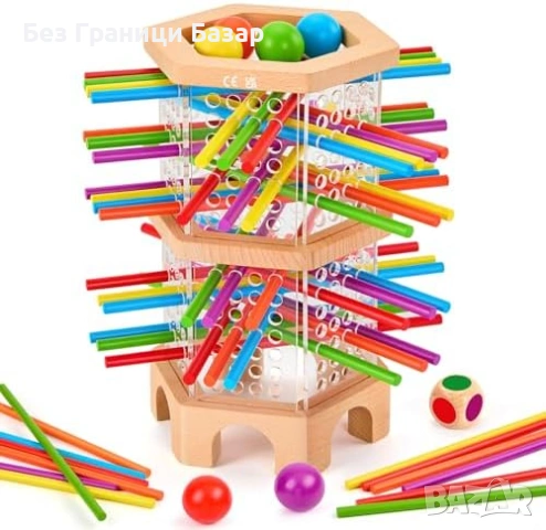 Нова Детска дървена логическа игра Montessori Монтесори фина моторика 3-6 години дете