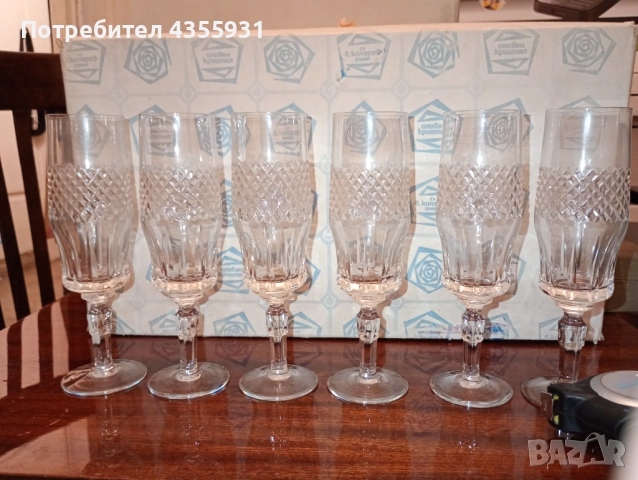 кристални чаши стари кристални чаши , снимка 4 - Антикварни и старинни предмети - 50843796