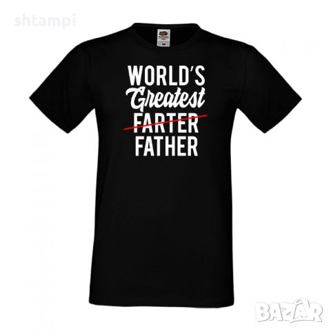 Мъжка тениска Worlds Greatest Farter Дядо,Празник,Татко,Изненада,Повод,Рожден ден, Имен Ден,
