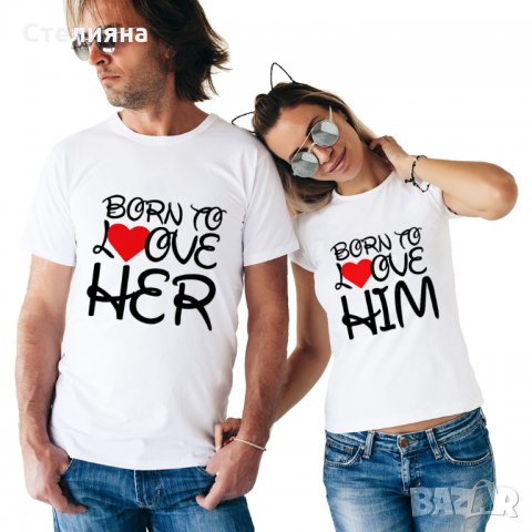ПРОМОЦИЯ! Уникални тениски блузи, суитчъри за двойки по Ваш дизайн, снимка 1 - Тениски - 35495254