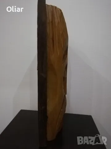 Много красива дърворезба. Мъжка глава. "Мъдрост и сила" , снимка 4 - Пана - 48513460