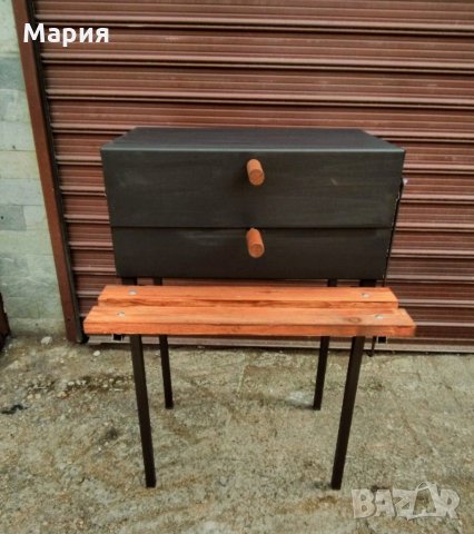 Скара барбекю на дървени въглища с капак и подарък масичка, снимка 4 - Барбекюта - 30915021