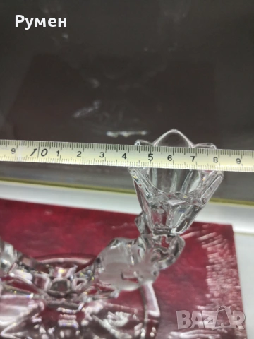 Винтидж кристален свещник , снимка 4 - Декорация за дома - 54234209