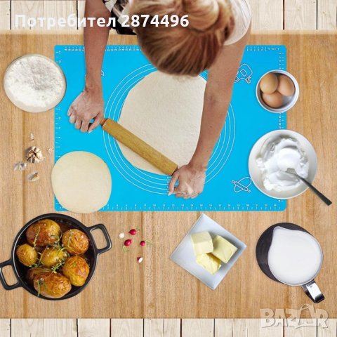 2156 Силиконова подложка за месене, точене и печене на тесто, снимка 7 - Други стоки за дома - 34994174