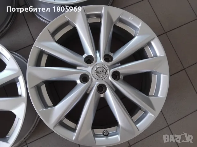 4бр. ал. джанти Nissan (оригинални) 5x114,3 , 7x 17 , ET40, снимка 4 - Гуми и джанти - 55796577