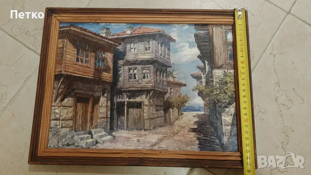 Картина акварел Стар Град, снимка 3 - Картини - 56467424