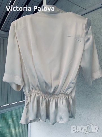 Прекрасна блуза кралска коприна, снимка 4 - Корсети, бюстиета, топове - 36830570