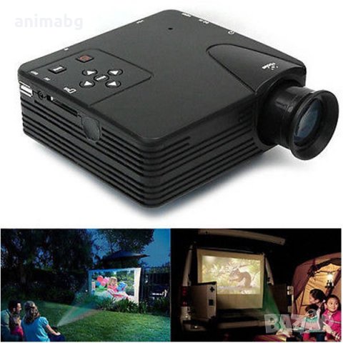 ANIMABG Мултимедиен мини LED проектор, снимка 8 - Плейъри, домашно кино, прожектори - 31842142