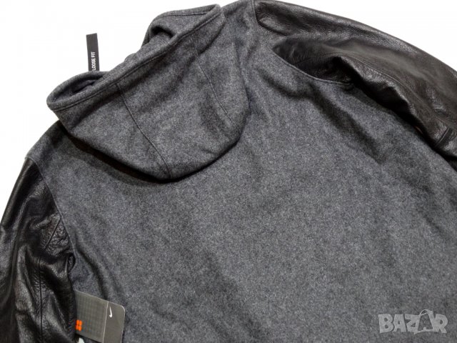 НОВО и НАМАЛЕНО! Nike WOOL LEATHER Jacket Дамско Яке Вълна + Естествена Кожа Размер М, снимка 15 - Якета - 35172033
