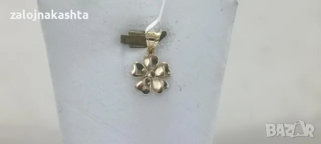 Нова Златна висулка детелина-0,76гр/14кр