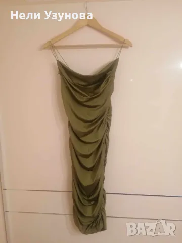 Зелена рокля по тялото, снимка 1
