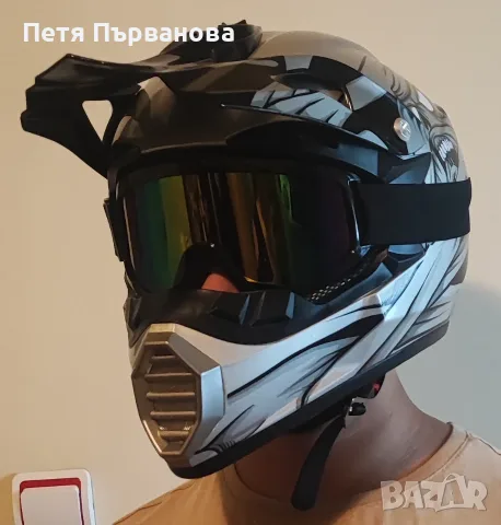 Каска за мотокрос/ендуро/велосипед/тротинетка, снимка 6 - Аксесоари и консумативи - 55841296