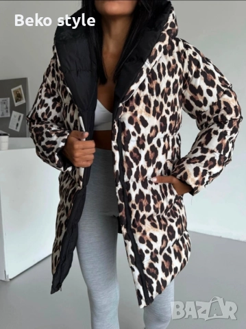 Двулицево дамско яке с качулка