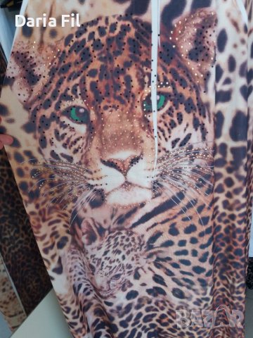УНИКАЛНО КРАСИВА дълга рокля в леопардов принт с отворен гръб, снимка 2 - Рокли - 37396274