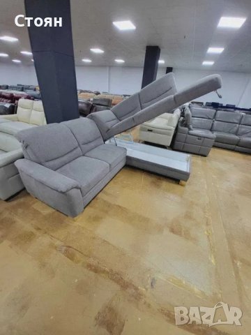 Сив ъглов диван от плат с функция сън и ракла "PP - LA20014", снимка 8 - Дивани и мека мебел - 39964994