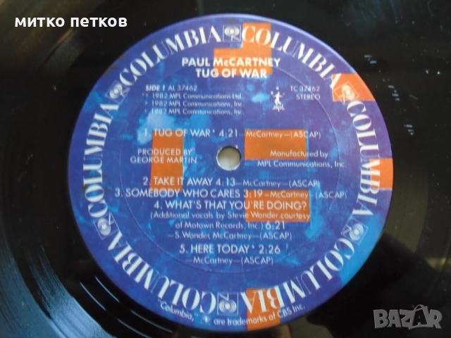 Paul Mccartney-tug of war, снимка 3 - Грамофонни плочи - 52236735