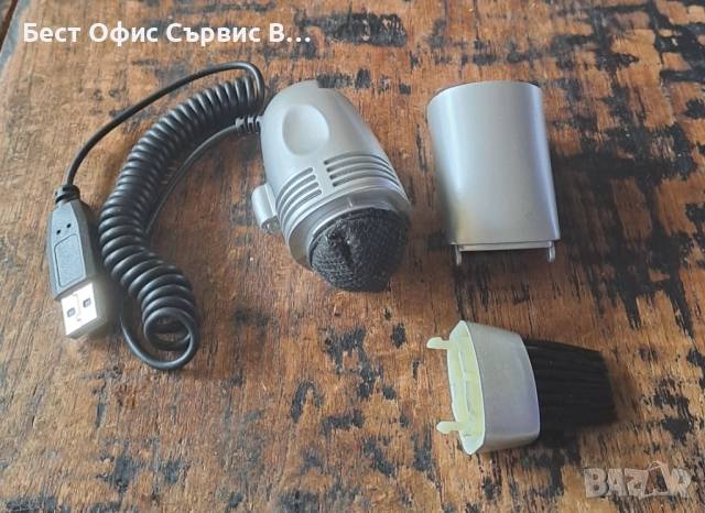 USB прахосмукачка с фенерче мини за компютър и клавиатура сребърна , снимка 8 - Прахосмукачки - 52493675