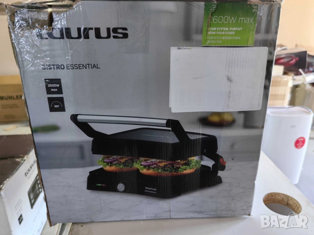 Taurus Bistro Essential, 2 в 1, Грил-плоча - с козметичен ДЕФЕКТ, има добавени снимки, снимка 4 - Друга електроника - 51896233