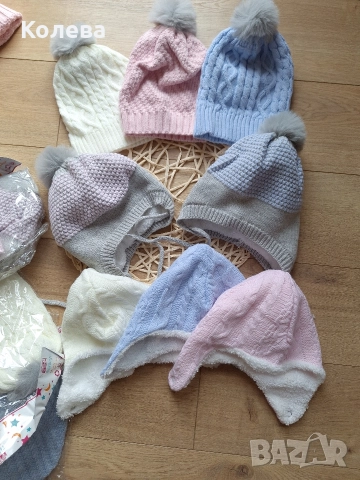 Детски/бебешки зимни шапки НА ЕДРО, снимка 7 - Бебешки шапки - 52704860