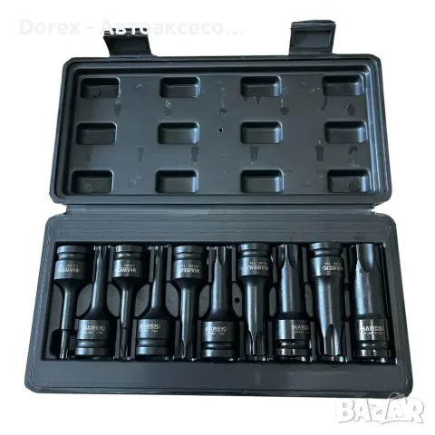 Ударни битове TORX 1/2" 10 части HAWEK, снимка 2 - Други инструменти - 56012365