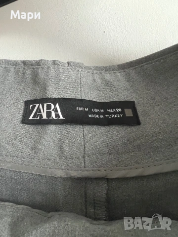 Сет Zara дънково яке, панталони с висок талия, тениска H&M без следи от употреба, снимка 4 - Комплекти - 53947691