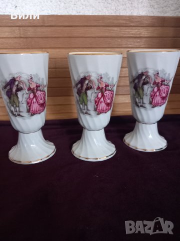 Чаши/вазички от висококачествен порцелан с романтичен декор