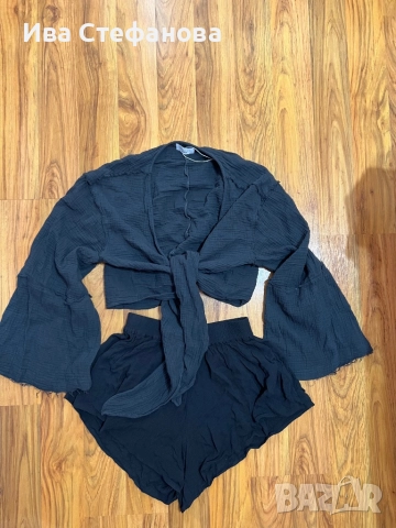 Нов ежедневен елегантен сет костюм комплект от две части риза топ панталони 100% памук памучни , снимка 15 - Костюми - 50042365