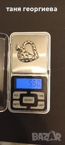 сребърно сърце, снимка 4 - Колиета, медальони, синджири - 48487184