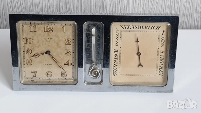 Настолен часовник ETERNA,барометър и термометър, снимка 6 - Антикварни и старинни предмети - 53906443