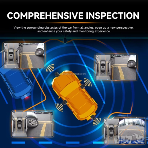 360 градуса камери за Android мултимедия, навигация, четири камери за кола, автомобил, монитор, снимка 7 - Аксесоари и консумативи - 51605589